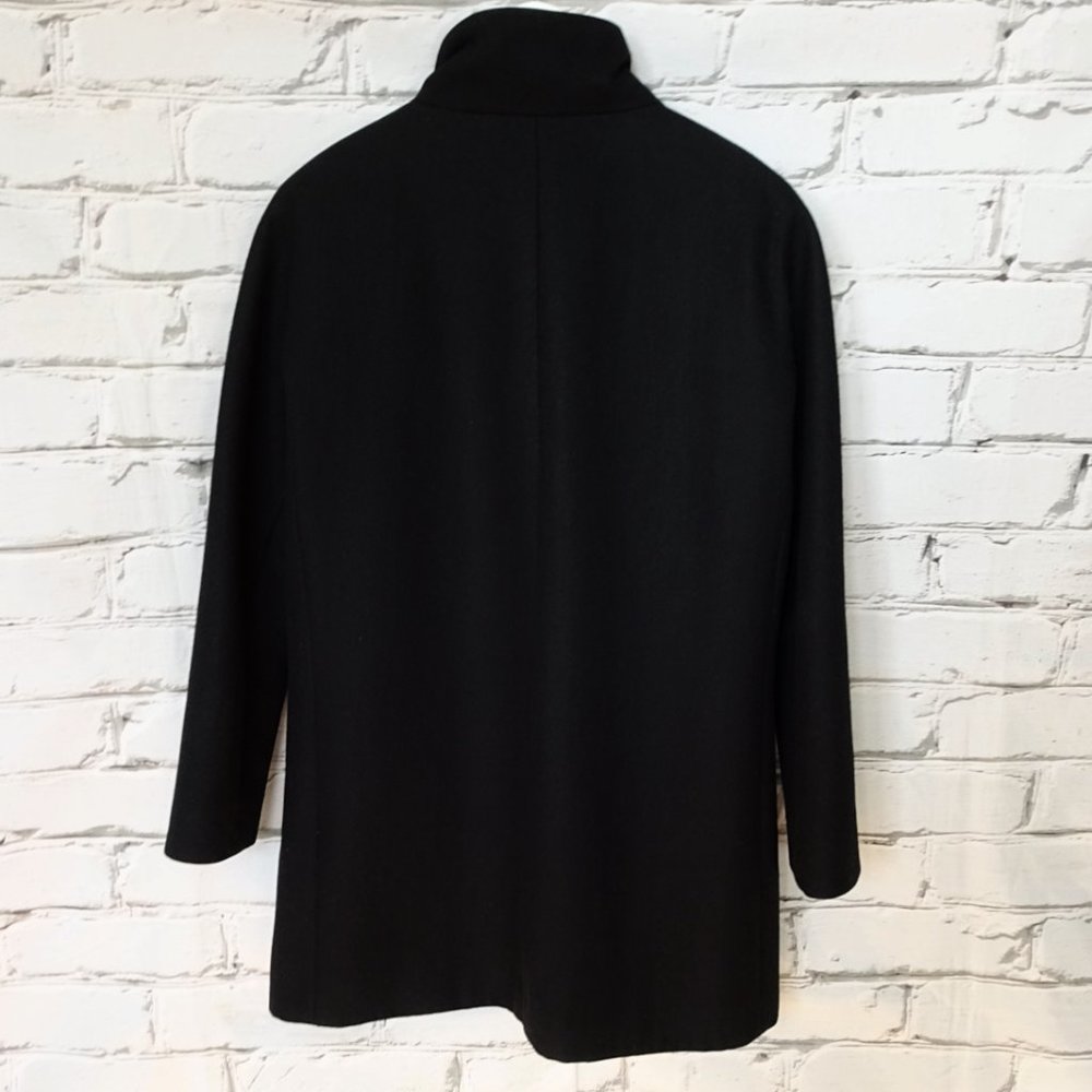 J. Crew Black Wool Blend Zip Coat - Picture 3 of 9
